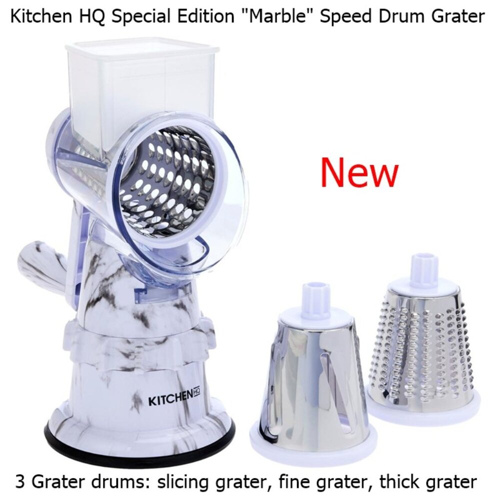 New Kitchen HQ Special Edition Marble Speed Drum Grater